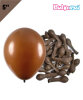 Lateks Pastel Balon 5 inç 100 Parça Kahverengi - 1