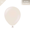 Retro Lateks Balon 12 inç 8 Parça Deniz Kumu ( White Sand) - 1
