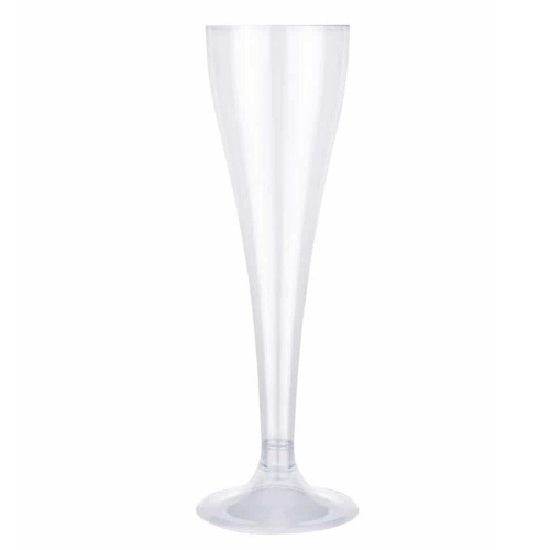 Ayaklı Plastik Kadeh Mika 120 ml Şampanya Şeffaf 6 Parça - 