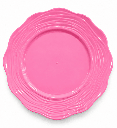 Mika Tabak Dalgalı 26 cm 6 Parça Pembe - 
