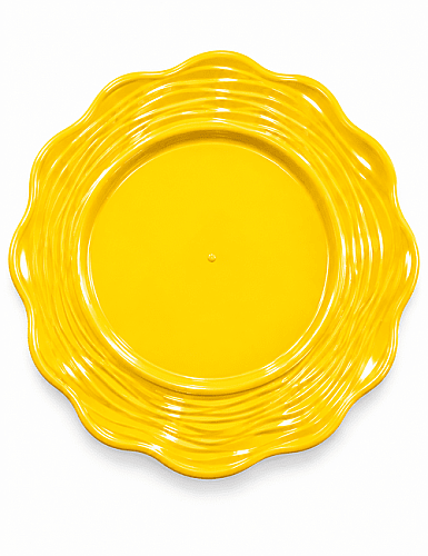Mika Tabak Dalgalı 26 cm 6 Parça Sarı - 