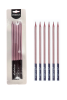Mum İnce Kalem Model Rose 15 Cm 6 Parça - 1