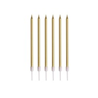 Mum İnce Uzun 15 cm Gold 6 Parça - 2