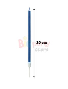 Mum İnce Uzun 20 cm Mavi 6 Parça - 2