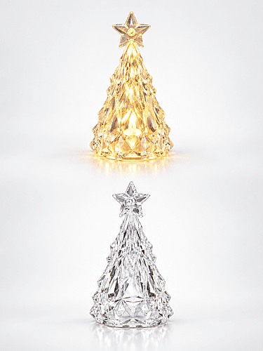 Mum Ledli Kristal Model Yıldız Tepelikli Gün Işığı 6 cm - 