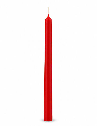 Mum Şamdan Mat 25 cm Kırmızı - 