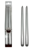 Mum Şamdan Premium 25 Cm 2 Parça Gümüş - 1