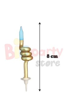 Mum Spiral 4 Parça Set Mavi Gold 8 cm - 2