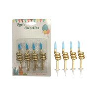Mum Spiral 4 Parça Set Mavi Gold 8 cm - 1