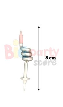 Mum Spiral 4 Parça Set Pembe Gümüş 8 cm - 2