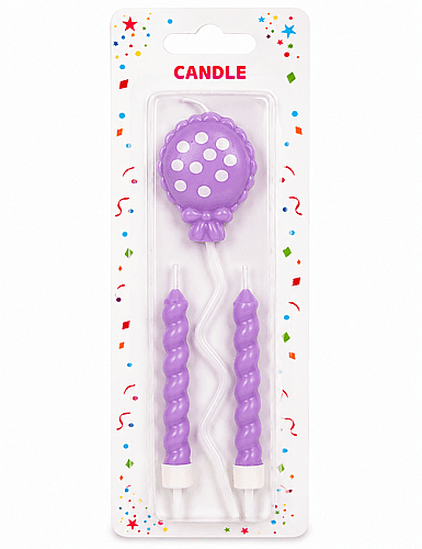 Mum Uçan Balon 3'lü Makaron Lila - 3