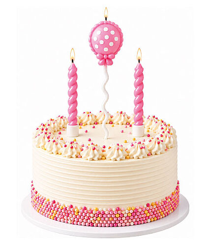 Mum Uçan Balon 3'lü Makaron Pembe - 