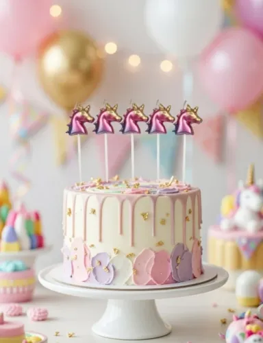 Mum Unicorn Figür Asetatlı 5 Parça - 3