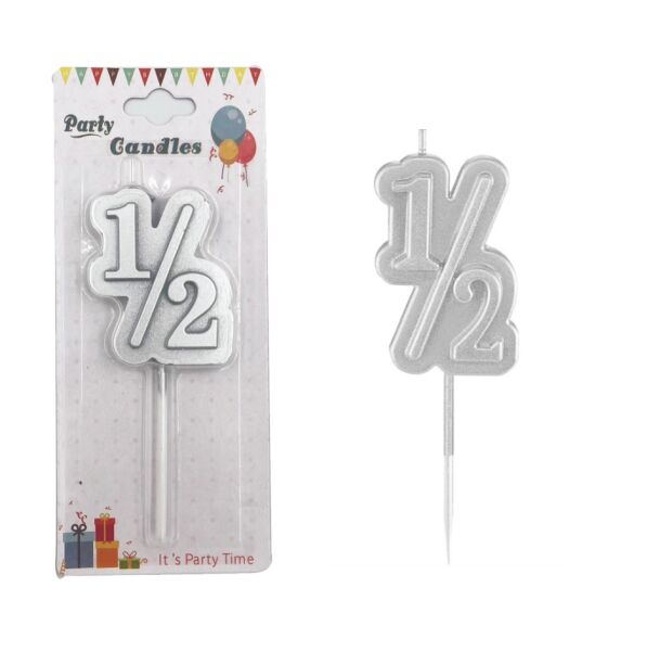 Mum Yarım Yaş Gümüş 12 cm - 