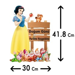 Dekoratif Kişiye Özel Ayaklı Pano Seti Pamuk Prenses ve Yedi Cüceler 5 Parça - 3