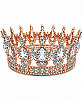 Pasta Tacı Metal Taşlı Tam Tur 12 Cm Lüks Rose Gold - 1