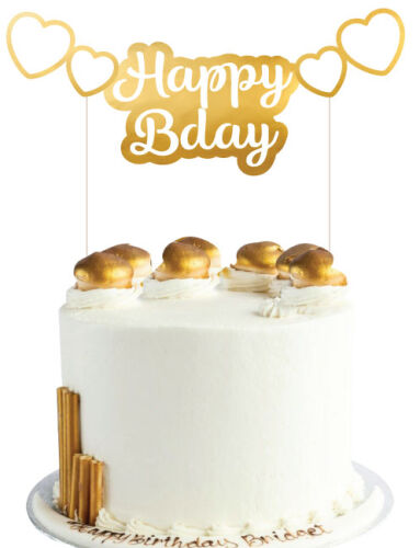 Kürdan Pasta Üstü Happy Birthday Varaklı Kürdan - 