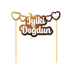 Kürdan Pasta Üstü İyi ki Doğdun Varaklı Kürdan - 3