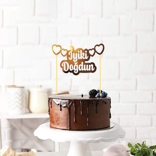 Kürdan Pasta Üstü İyi ki Doğdun Varaklı Kürdan - 2