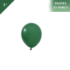 Lateks Pastel Balon 5 inç 15 Parça Koyu Yeşil - 1