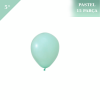 Lateks Pastel Balon 5 inç 15 Parça Su Yeşili - 1