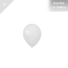 Lateks Pastel Balon 5 inç 15 Parça Beyaz - 1