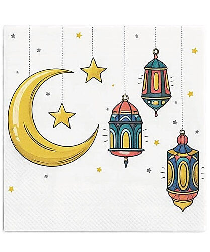 Peçete Ramazan Baskılı Renkli Temalı 20'li - 