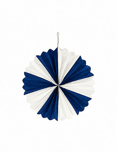 Pelur Yelpaze Beyaz ve Mavi 30 Cm Tekli - 