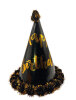Ponponlu Şapka Varaklı Happy Birthday Siyah 20 Cm - 1
