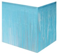 Dekoratif Püsküllü Masa Eteği Pastel Renk 240x75 Cm Mavi - 2