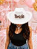 Şapka Kovboy Bride Taşlı Lüx Beyaz - 4