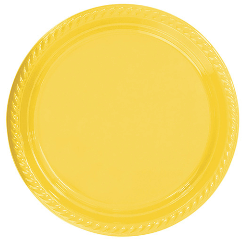 Plastik Tabak Sarı 22 Cm / 25 Parça - 2