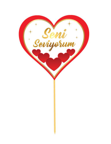 Konuşma Balonu Seni Seviyorum Varaklı 5 Parça - 2