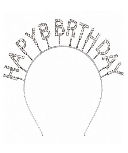 Taç Metal Happy Birthday Yaylı Gümüş - 