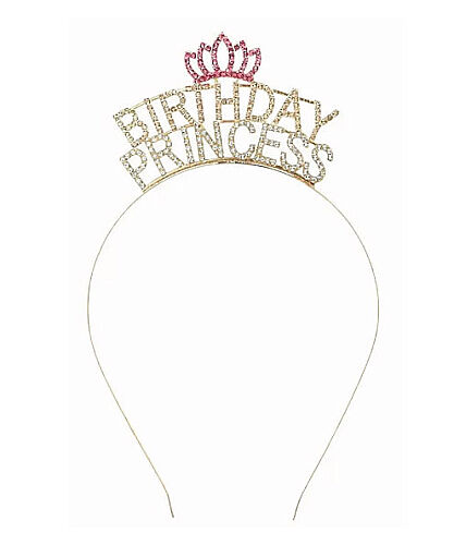 Taç Metal Taşlı Birthday Princess Altın - 