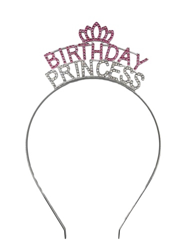 Taç Metal Taşlı Birthday Princess Gümüş - 
