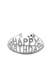 Taç Metal Taşlı Happy Birthday Yıldızlı Lüks Gümüş - 1