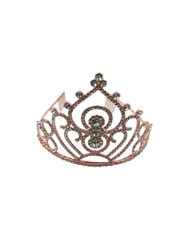 Taç Metal Taşlı Prenses İşlemeli Lüks Rose Gold - 