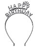 Taç Plastik Happy Birthday Taçlı Gümüş - 1