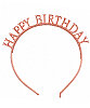 Taç Plastik Parlak Happy Birthday Yazılı Rose - 1