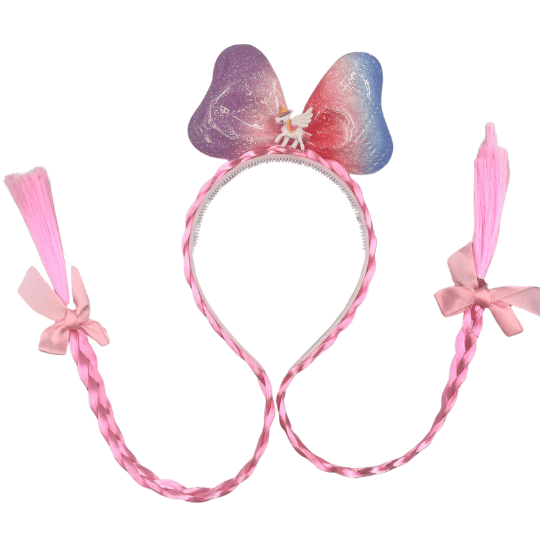 Peruk Saç Taç Unicorn Model Pembe - 