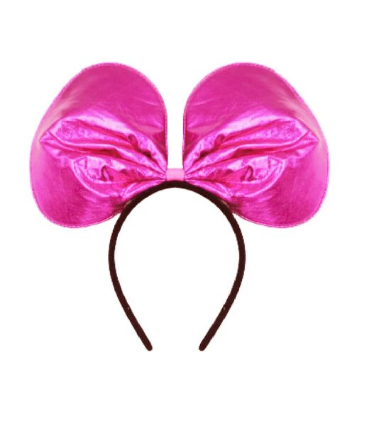 Taç Saten Parlak Minnie Pembe - 