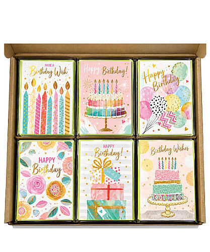 Tebrik Kartı Doğum Günü Varaklı Temalar 10x15 Cm Zarflı 150 Parça - 