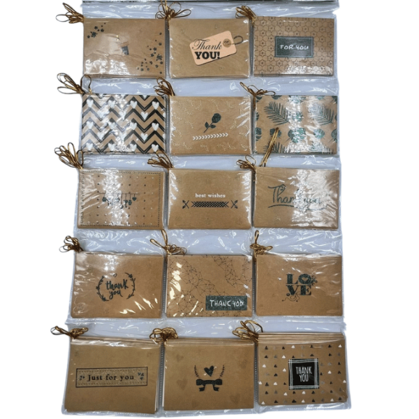 Tebrik Kartı Kraft Simli Temalı 120 Parça - 3