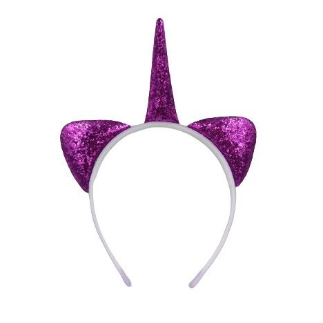 Taç Unicorn Simli Mor - 