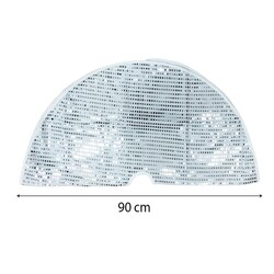 Yılbaşı Ağaç Örtüsü Pullu Payetli Gümüş 90 cm - 2