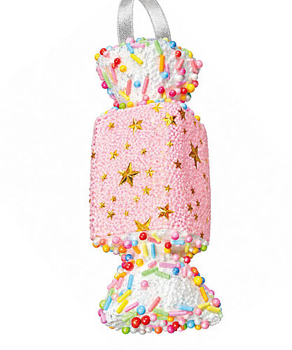 Yılbaşı Ağaç Süsü Şeker Pembe 15 Cm - 
