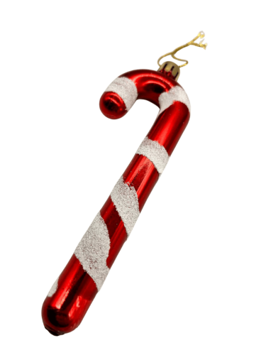 Yılbaşı Ağaç Süsü Baston Şeker Beyaz Şeritli 13 Cm 2 Parça - 2