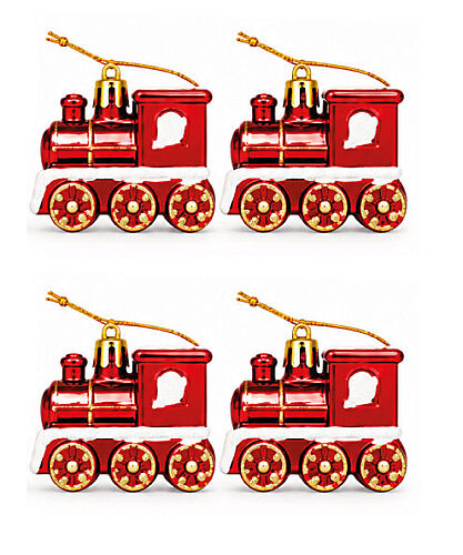 Yılbaşı Ağaç Süsü Tren Model 7 x 6 Cm 4 Parça - 