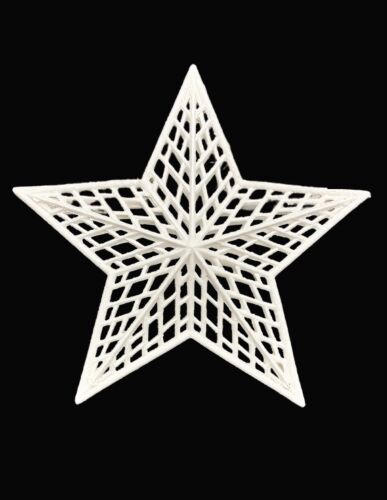 Yılbaşı Ağaç Süsü Yıldız Model Beyaz Simli 19 Cm - 2